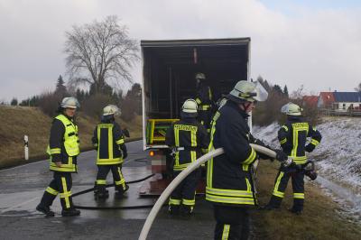 Deisslingen: Gasflasche Faengt im Laderaum Feuer 